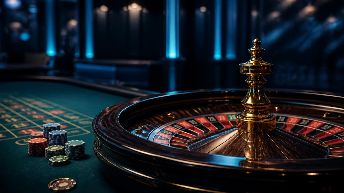 Minh họa chuyên mục Casino — bàn chơi và chip